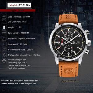 Planet Gates L Brown silver white Chronograph Sport Mens Watches Top Brand Luxury Quartz Watch Reloj Hombre saat Clock Male hour relogio Masculino