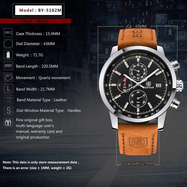 Planet Gates L Brown silver white Chronograph Sport Mens Watches Top Brand Luxury Quartz Watch Reloj Hombre saat Clock Male hour relogio Masculino