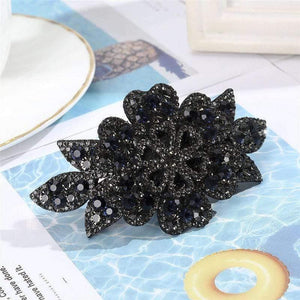 Crystal Flower Barrettes Hair Clips For Women Vintage Rhinestone Hairpins Head Wear Girls Hair Accessories Jewelry Clips