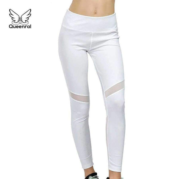 Planet Gates L Fitness 2018 High Waist Slim Women Elastic White Sexy Mesh Patchwork Leggings sweatpants Gothic sexy Workout leggings