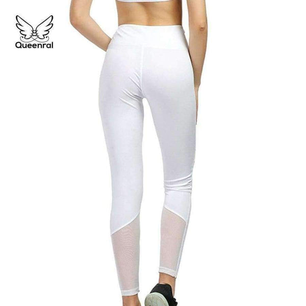 Planet Gates L Fitness 2018 High Waist Slim Women Elastic White Sexy Mesh Patchwork Leggings sweatpants Gothic sexy Workout leggings