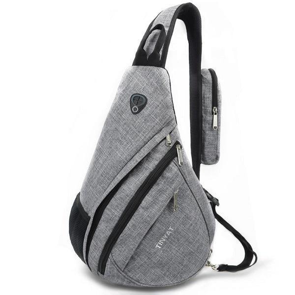Planet Gates L-Gray / China Men Bag Men Shoulder Sling Bag pack USB Waterproof Messenger Crossbody Bag Black Travel women chest bag for ipad T509