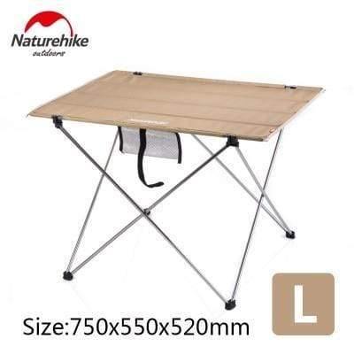 Planet Gates L Khaki Outdoor Folding Table Ultra-light Aluminum Alloy Structure Portable Camping Foldable Picnic Table