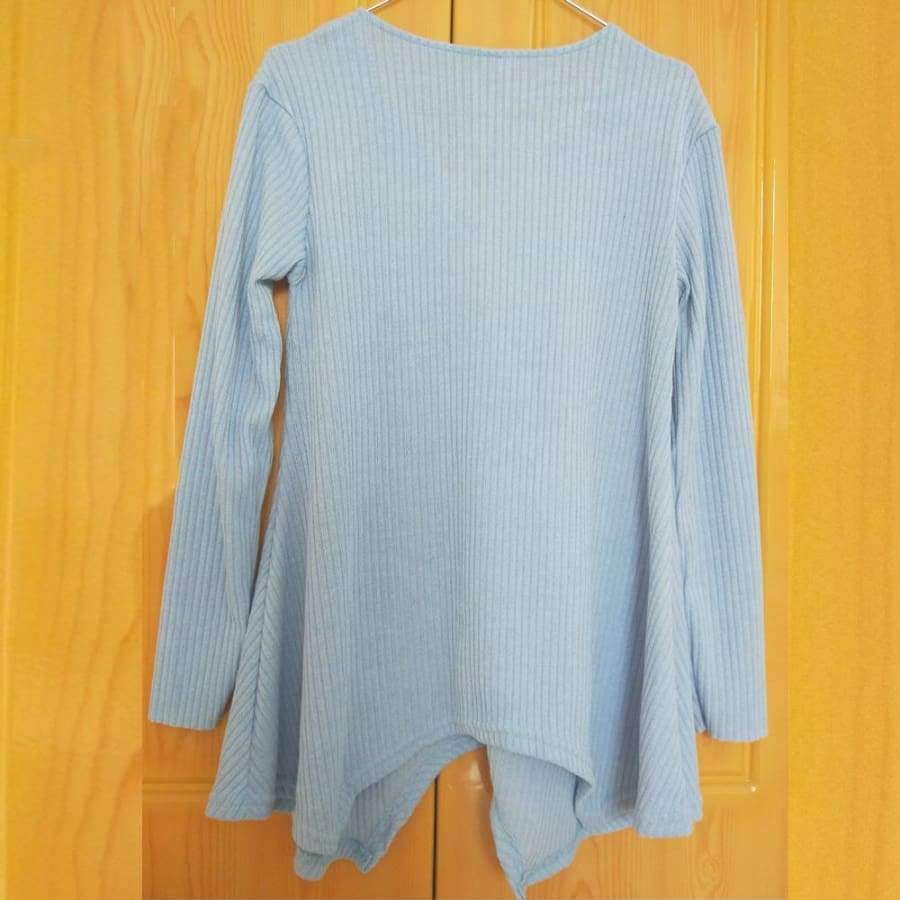 Planet Gates L New Arrival Autumn Ladies Solid Knitted Loose Irregular Sweater Sexy  Long Sleeves V-Neck Pullovers Women Tops