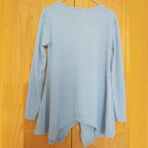 Planet Gates L New Arrival Autumn Ladies Solid Knitted Loose Irregular Sweater Sexy  Long Sleeves V-Neck Pullovers Women Tops