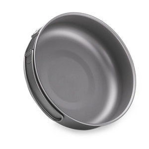 Planet Gates L-NH18T010-A Titanium Frying Pan Bowl Plate with Folding Handle Ultra-light Outdoor Camping Picnic Tableware Kitchenware