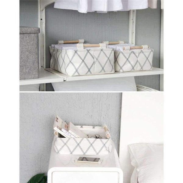 Planet Gates L Size Canvas Fabric Desk Storage Box Books Holder Jewelry Box Case Sundries Basket Toys Cosmetic Organizer Home Organization