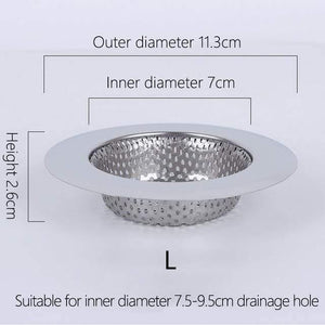 Stainless steel bathroom washbasin hair filter kitchen sink floor drain anti-blocking tools home accessories