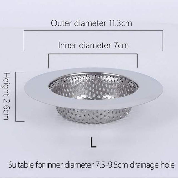Stainless steel bathroom washbasin hair filter kitchen sink floor drain anti-blocking tools home accessories