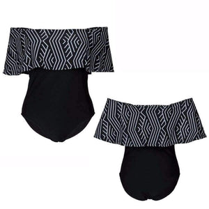 Planet Gates L Swimwear Ruffles Off The Shoulder One-Piece Women's Swimsuits Beachwear Bath Dresses Woman