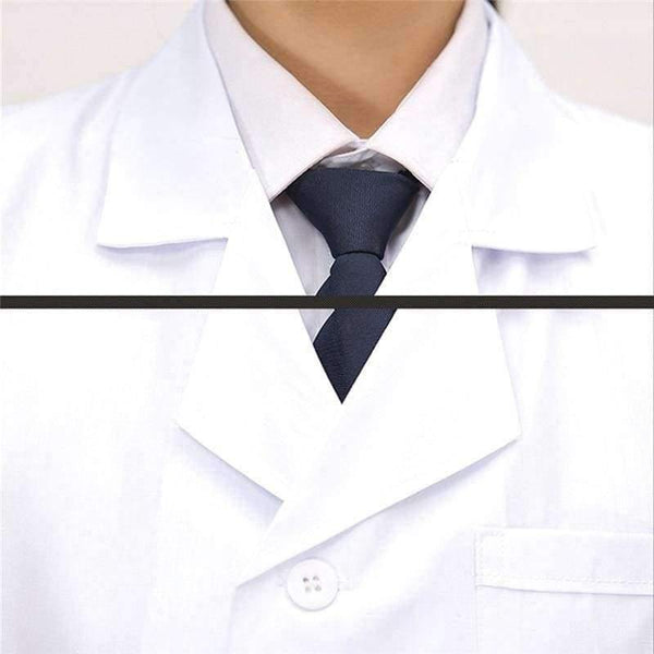 Planet Gates L White Short Sleeve Lab Coat Cotton Doctors Scientist Women Nurse Uniform Dress Costume Medical Clothing 903-227
