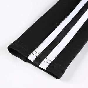 Planet Gates L Women Stripped Compression Tights Long Sleeve t-shirt 2017 Fashion Slim Fitness Body Shaper Tee Shirts Casual Women Tops