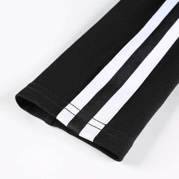 Planet Gates L Women Stripped Compression Tights Long Sleeve t-shirt 2017 Fashion Slim Fitness Body Shaper Tee Shirts Casual Women Tops