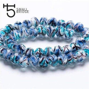 Planet Gates L002 / 12mm 10pcs 12mm Murano Mixed Color Flower Glass Beads for Bracelet Making Material Pearls Faceted Rondelle Large Lampwork Beads L001