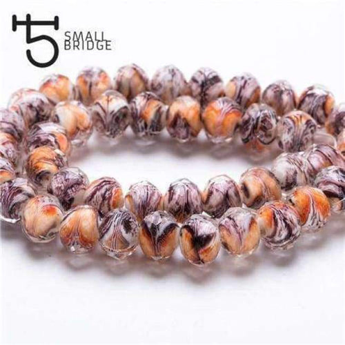 Planet Gates L003 / 12mm 10pcs 12mm Murano Faceted Black Flower Lampwork Beads for Bracelet Making Women Diy Accessories Round Glass Large Beads Wholesale L003