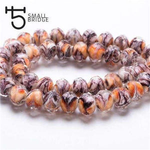 Planet Gates L003 / 12mm 10pcs 12mm Murano Mixed Color Flower Glass Beads for Bracelet Making Material Pearls Faceted Rondelle Large Lampwork Beads L001