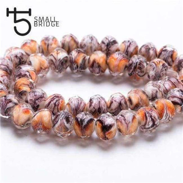 Planet Gates L003 / 12mm 10pcs 12mm Murano Mixed Color Flower Glass Beads for Bracelet Making Material Pearls Faceted Rondelle Large Lampwork Beads L001