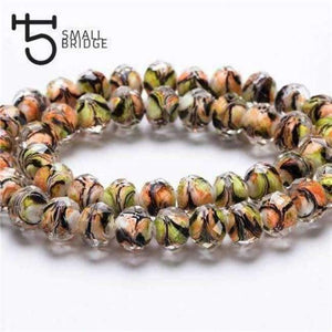 Planet Gates L004 / 12mm 10pcs 12mm Murano Faceted Black Flower Lampwork Beads for Bracelet Making Women Diy Accessories Round Glass Large Beads Wholesale L003