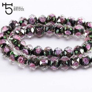 Planet Gates L007 / 12mm 10pcs 12mm Large Murano Transparent Glass Lampwork Beads for Jewelry Making Women Diy Bracelet Flower Rondelle Faceted Beads L002