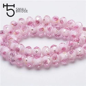Planet Gates L011 / 12mm 10pcs 12mm Large Murano Transparent Glass Lampwork Beads for Jewelry Making Women Diy Bracelet Flower Rondelle Faceted Beads L002