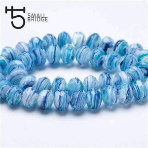 Planet Gates L011 / 12mm 10pcs 12mm Murano Mixed Color Flower Glass Beads for Bracelet Making Material Pearls Faceted Rondelle Large Lampwork Beads L001