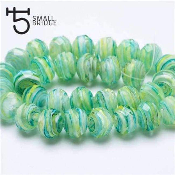 Planet Gates L012 / 12mm 10pcs 12mm Murano Mixed Color Flower Glass Beads for Bracelet Making Material Pearls Faceted Rondelle Large Lampwork Beads L001