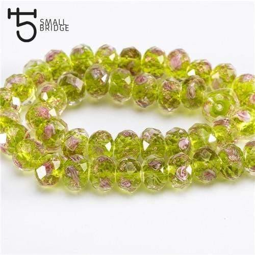 Planet Gates L014 / 12mm 10pcs 12mm Large Murano Transparent Glass Lampwork Beads for Jewelry Making Women Diy Bracelet Flower Rondelle Faceted Beads L002