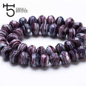 Planet Gates L016 / 12mm 10pcs 12mm Murano Faceted Black Flower Lampwork Beads for Bracelet Making Women Diy Accessories Round Glass Large Beads Wholesale L003