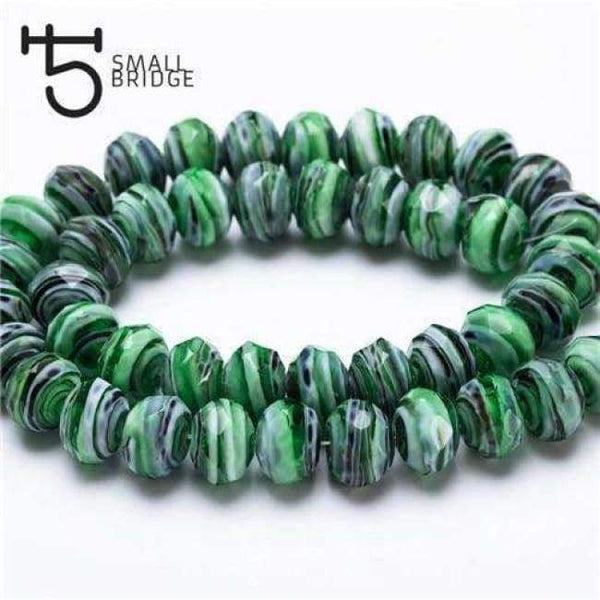 Planet Gates L017 / 12mm 10pcs 12mm Murano Faceted Black Flower Lampwork Beads for Bracelet Making Women Diy Accessories Round Glass Large Beads Wholesale L003