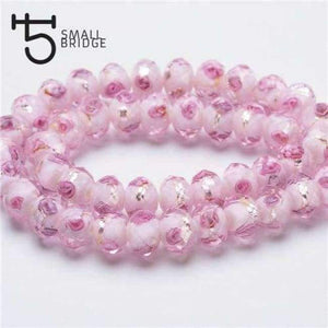 Planet Gates L019 / 12mm 10pcs 12mm Murano Mixed Color Flower Glass Beads for Bracelet Making Material Pearls Faceted Rondelle Large Lampwork Beads L001