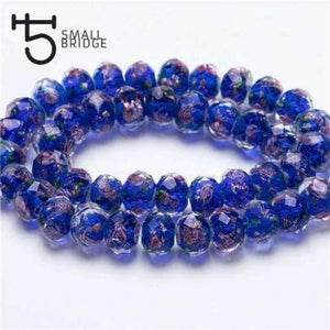 Planet Gates L025 / 12mm 10pcs 12mm Murano Mixed Color Flower Glass Beads for Bracelet Making Material Pearls Faceted Rondelle Large Lampwork Beads L001