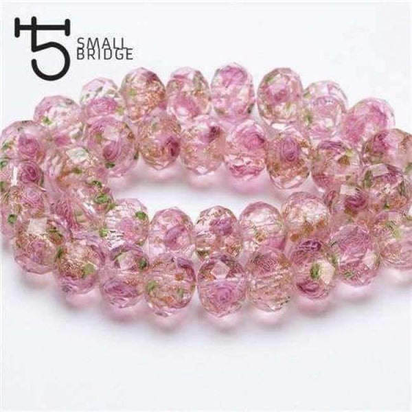 Planet Gates L026 / 12mm 10pcs 12mm Murano Faceted Black Flower Lampwork Beads for Bracelet Making Women Diy Accessories Round Glass Large Beads Wholesale L003