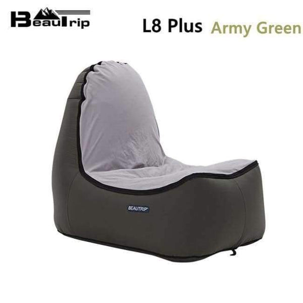 Planet Gates L8 Plus-Army Green / China Indoor & Outdoor Hangout Inflatable Air Lounge Sofa Chair Living Room Bean Bag Lounger Camping Hiking Fishing Chairs Garden Sofa