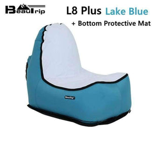 Planet Gates L8plus Lakeblu w Mat / China Indoor & Outdoor Hangout Inflatable Air Lounge Sofa Chair Living Room Bean Bag Lounger Camping Hiking Fishing Chairs Garden Sofa