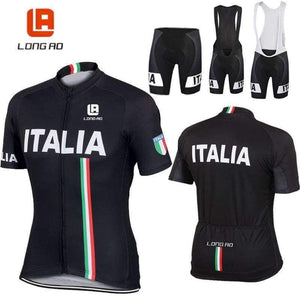 Planet Gates LA212 black bib set / XS Italian flag men's cycling jersey Summer Short Sleeve Cycling Jerseys/Bike Sports Clothing Bicycle Clothes Ropa Ciclismo