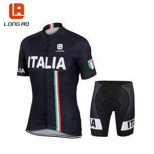 Planet Gates LA212 black bib set / XS Italian flag men's cycling jersey Summer Short Sleeve Cycling Jerseys/Bike Sports Clothing Bicycle Clothes Ropa Ciclismo