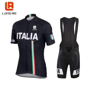 Planet Gates LA212 black bib set / XS Italian flag men's cycling jersey Summer Short Sleeve Cycling Jerseys/Bike Sports Clothing Bicycle Clothes Ropa Ciclismo
