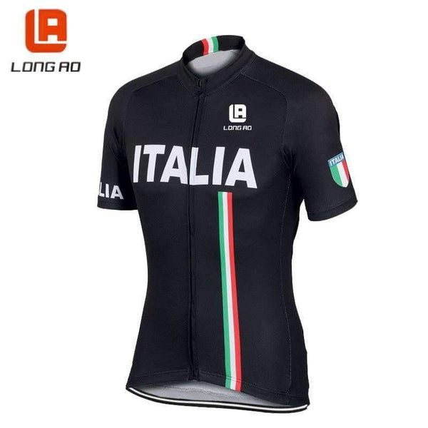 Planet Gates LA212 black bib set / XS Italian flag men's cycling jersey Summer Short Sleeve Cycling Jerseys/Bike Sports Clothing Bicycle Clothes Ropa Ciclismo