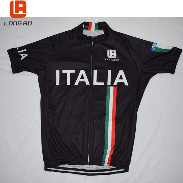 Planet Gates LA212 black bib set / XS Italian flag men's cycling jersey Summer Short Sleeve Cycling Jerseys/Bike Sports Clothing Bicycle Clothes Ropa Ciclismo