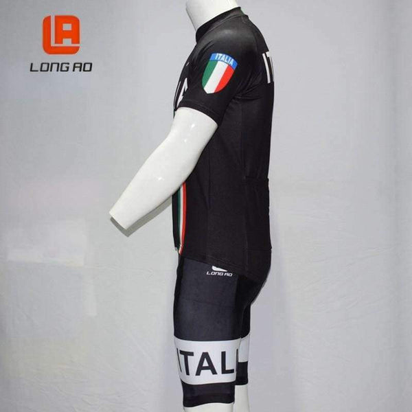 Planet Gates LA212 black bib set / XS Italian flag men's cycling jersey Summer Short Sleeve Cycling Jerseys/Bike Sports Clothing Bicycle Clothes Ropa Ciclismo