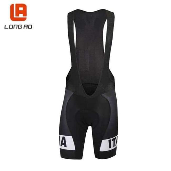 Planet Gates LA212 Only black bib / XS Italian flag men's cycling jersey Summer Short Sleeve Cycling Jerseys/Bike Sports Clothing Bicycle Clothes Ropa Ciclismo