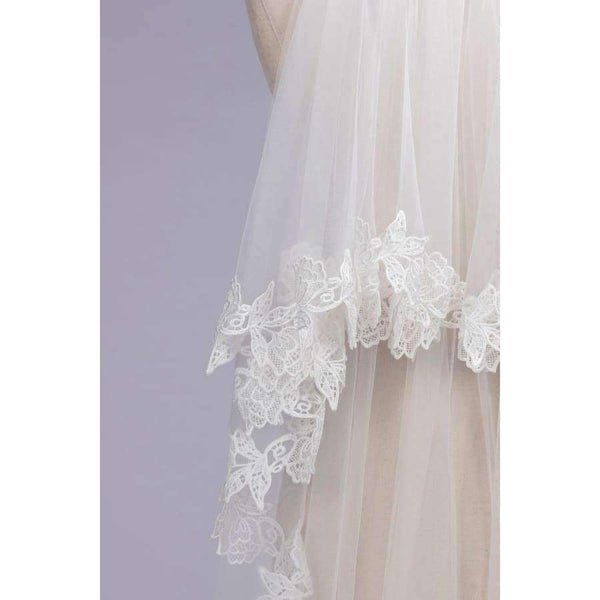 Planet Gates Lace Applique Two Layers Wedding Veils 2018 1.5 M Long Veils With Comb Wedding Accessories Bridal Veil velos de novia