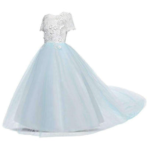 Planet Gates Lace Long Prom Wedding Bridesmaid Girls Dress Tulle Elegant Children Ceremony Princess Party Gowns Thanksgiving Event Dress