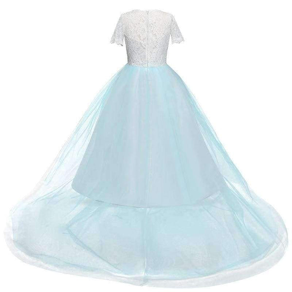 Planet Gates Lace Long Prom Wedding Bridesmaid Girls Dress Tulle Elegant Children Ceremony Princess Party Gowns Thanksgiving Event Dress