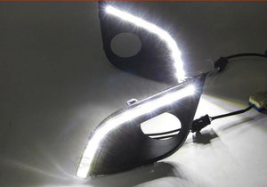 Planet Gates LADA Kalina daytime light,2013~2016,chrome,LED,Free ship!2pcs,LADA Kalina fog light,car-covers,Samara,Signet,Kalina