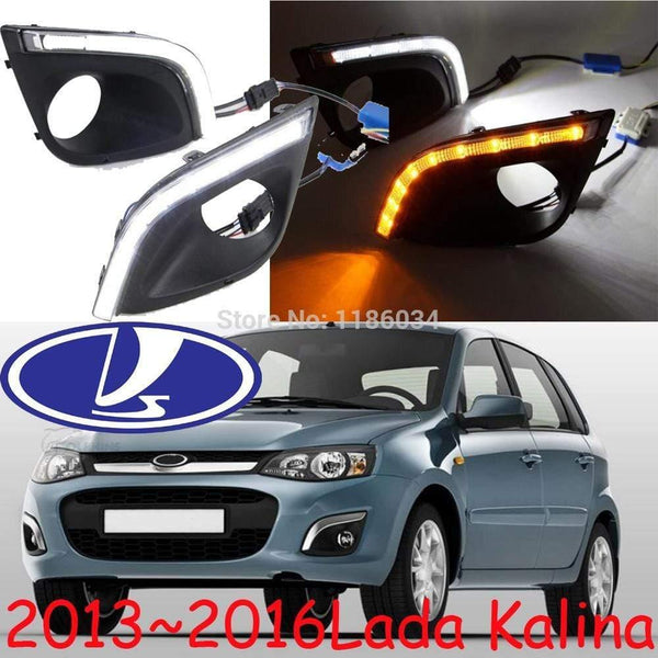 Planet Gates LADA Kalina daytime light,2013~2016,chrome,LED,Free ship!2pcs,LADA Kalina fog light,car-covers,Samara,Signet,Kalina