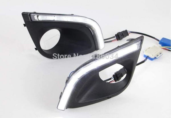 Planet Gates LADA Kalina daytime light,2013~2016,chrome,LED,Free ship!2pcs,LADA Kalina fog light,car-covers,Samara,Signet,Kalina