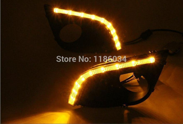 Planet Gates LADA Kalina daytime light,2013~2016,chrome,LED,Free ship!2pcs,LADA Kalina fog light,car-covers,Samara,Signet,Kalina