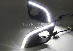 Planet Gates LADA Kalina daytime light,2013~2016,chrome,LED,Free ship!2pcs,LADA Kalina fog light,car-covers,Samara,Signet,Kalina
