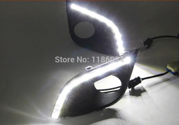 Planet Gates LADA Kalina daytime light,2013~2016,chrome,LED,Free ship!2pcs,LADA Kalina fog light,car-covers,Samara,Signet,Kalina